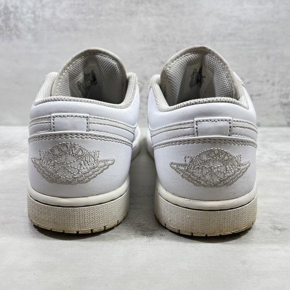 Nike Jordan 1 Low Triple White Sneakers - Men\'s Size 8.5 - White